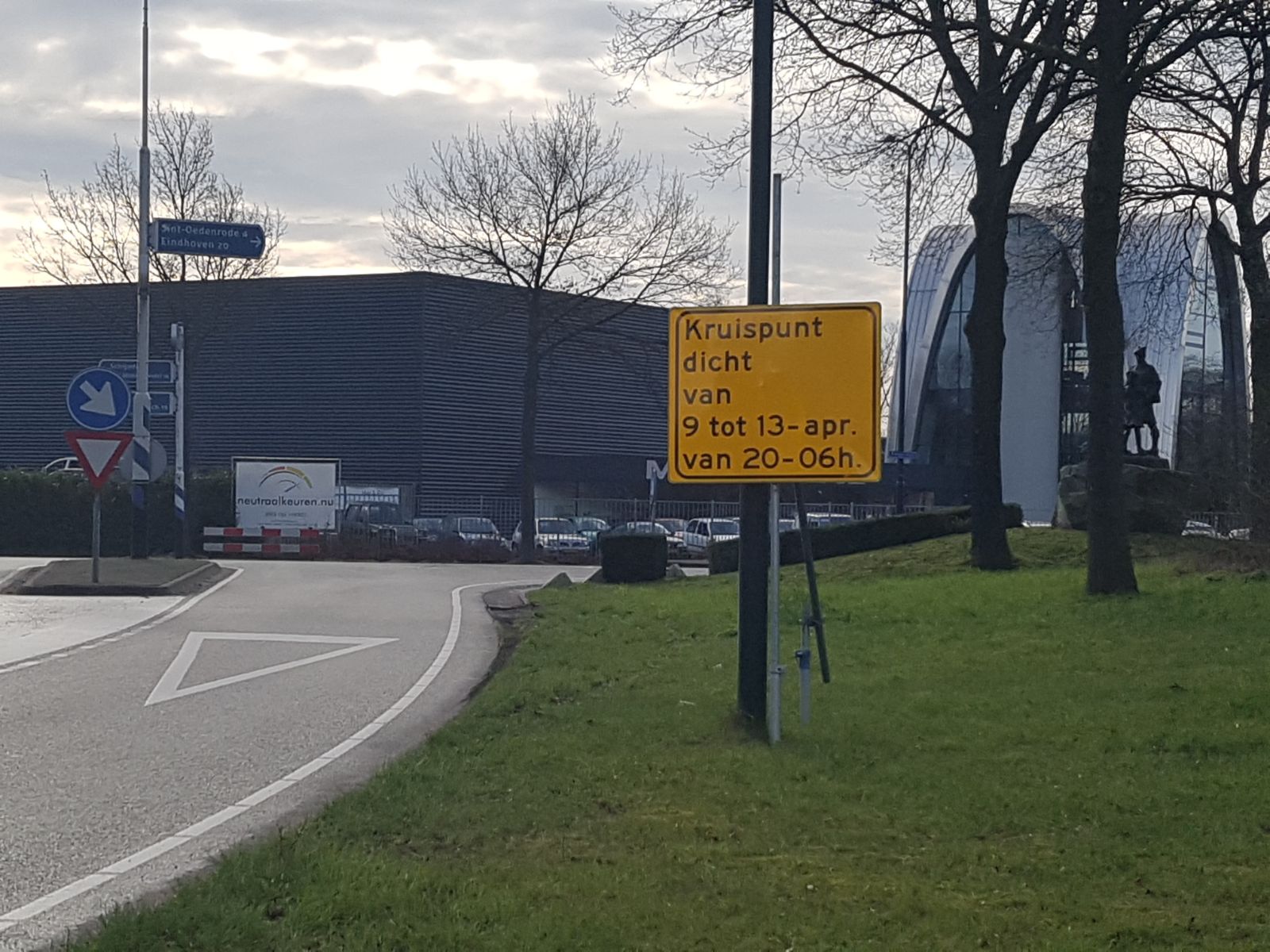 Kruispunt Rooiseweg Schijndel afgesloten