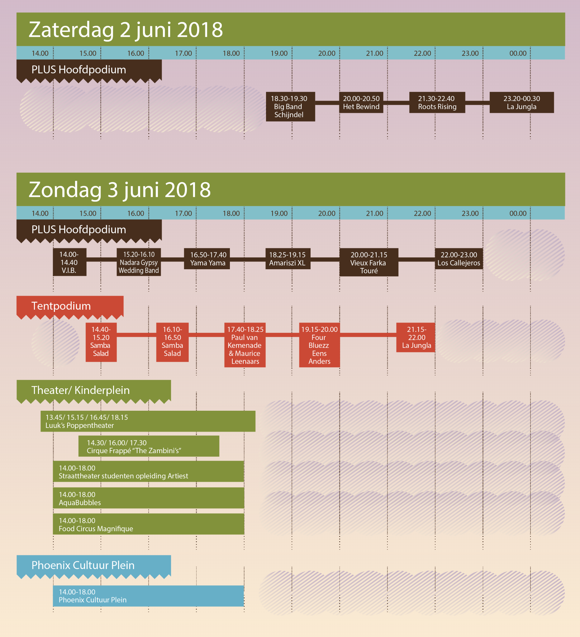 1 ander festival 2018, timetable