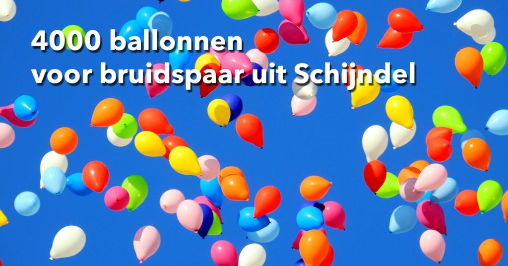4000 ballonnen voor bruidspaar uit Schijndel