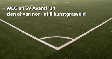 WEC en SV Avanti ‘31 zien af van non-infill kunstgrasveld