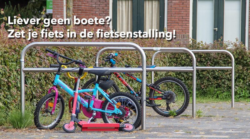 Liever geen boete Zet je fiets in de fietsenstalling